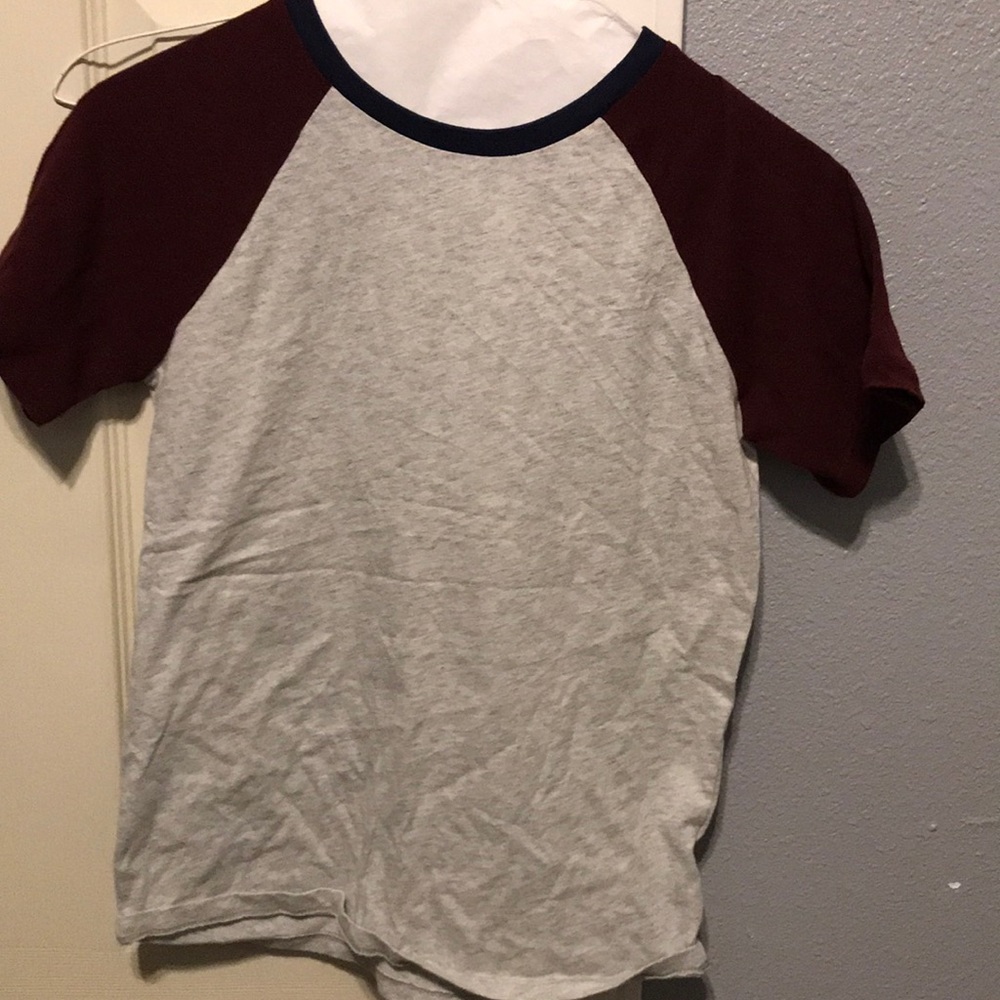 white and maroon old navy shirt. size large (10-12